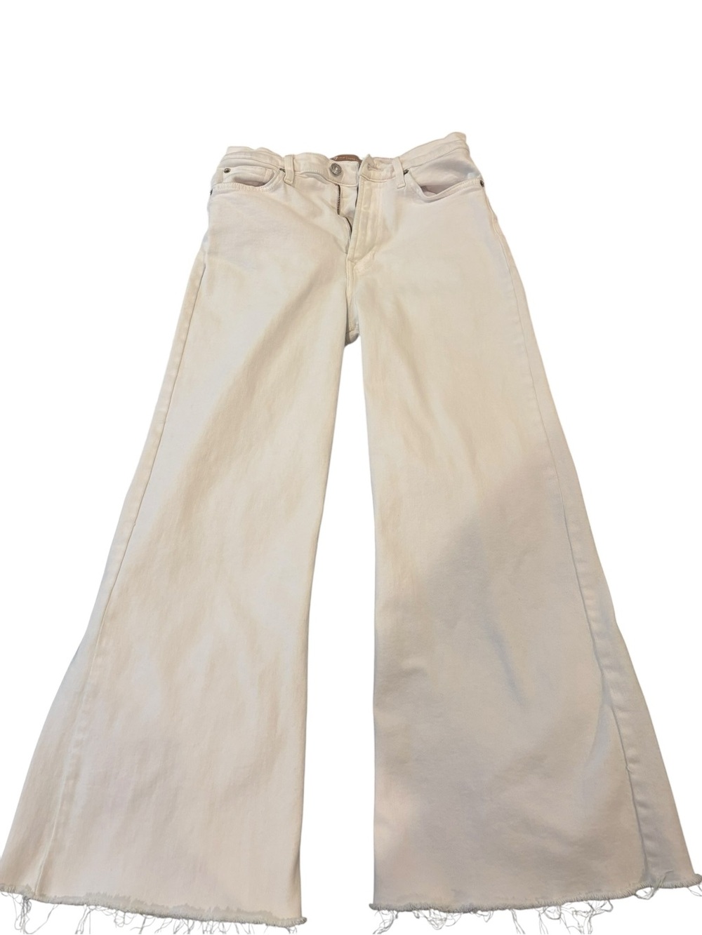 7 for All Mankind Women’s Wide Leg White Jeans Size 28